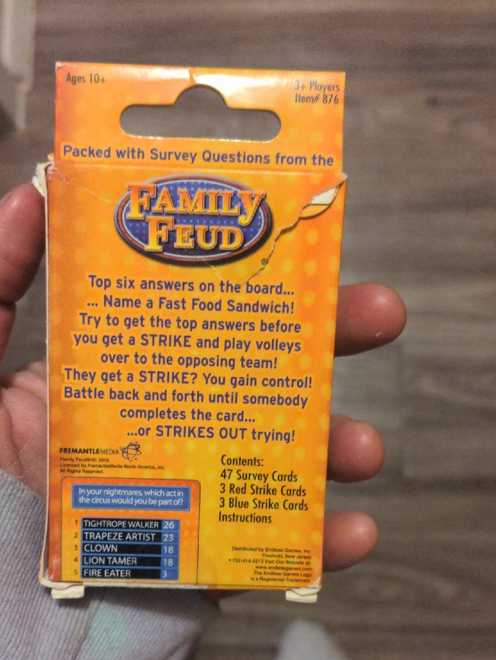 Family Feud Strikeout Card Game Travel Game Cards - Picture 2 of 2